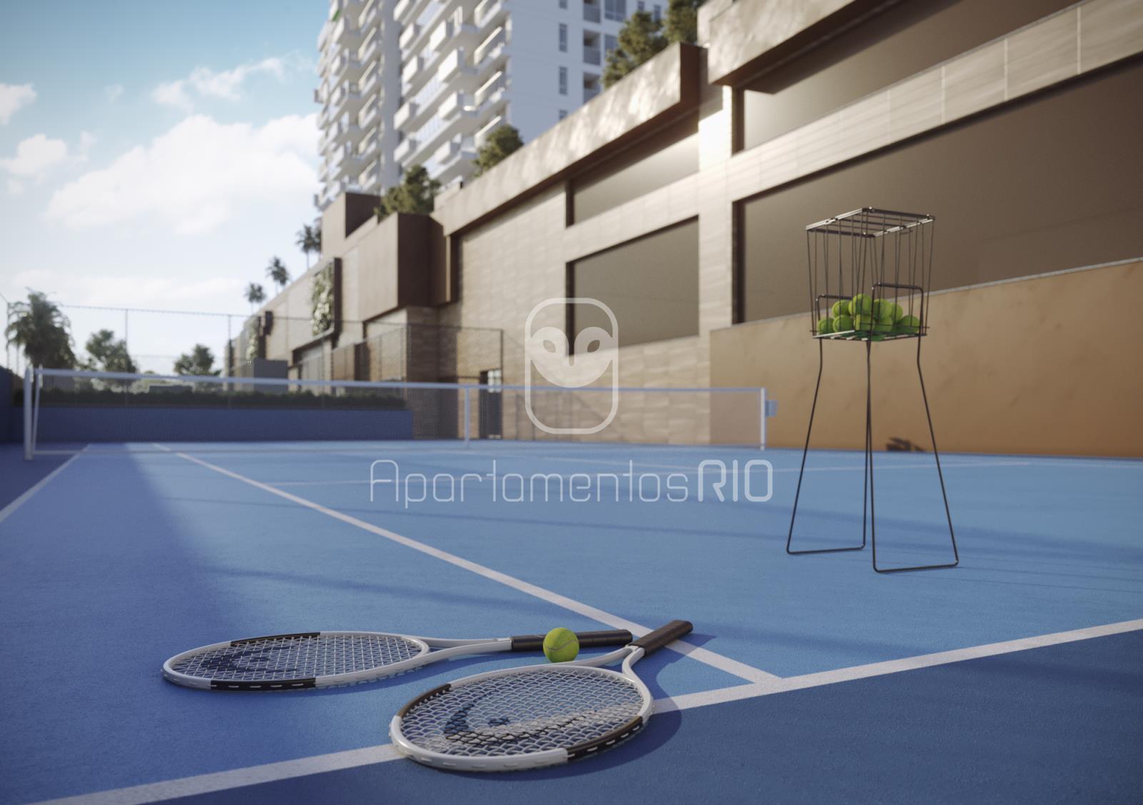 quadra de tênis do condominio highlight jardim botafogo na zona sul rj